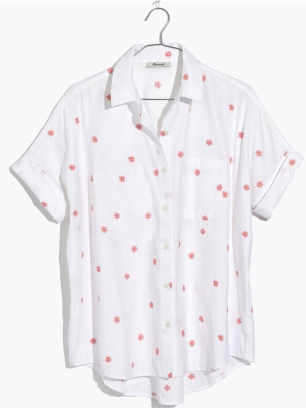Madewell Embroidered Button down shirt Sz XL